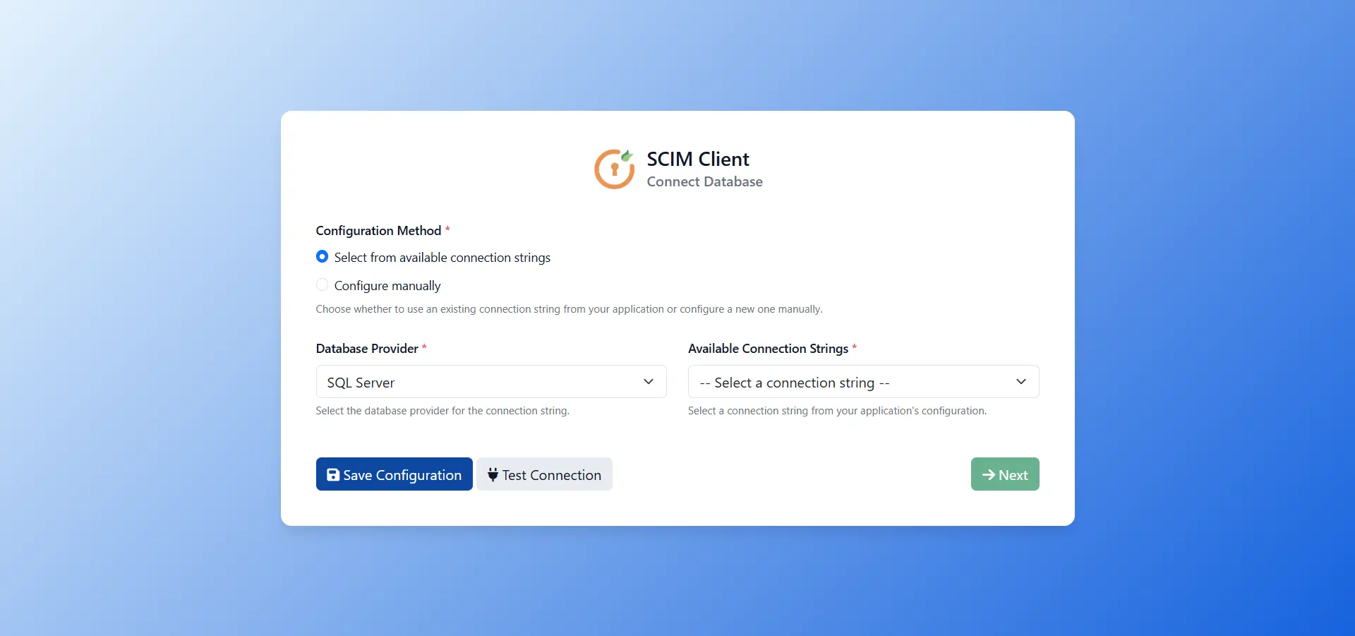 ASP.NET SCIM Client - Configuration Method