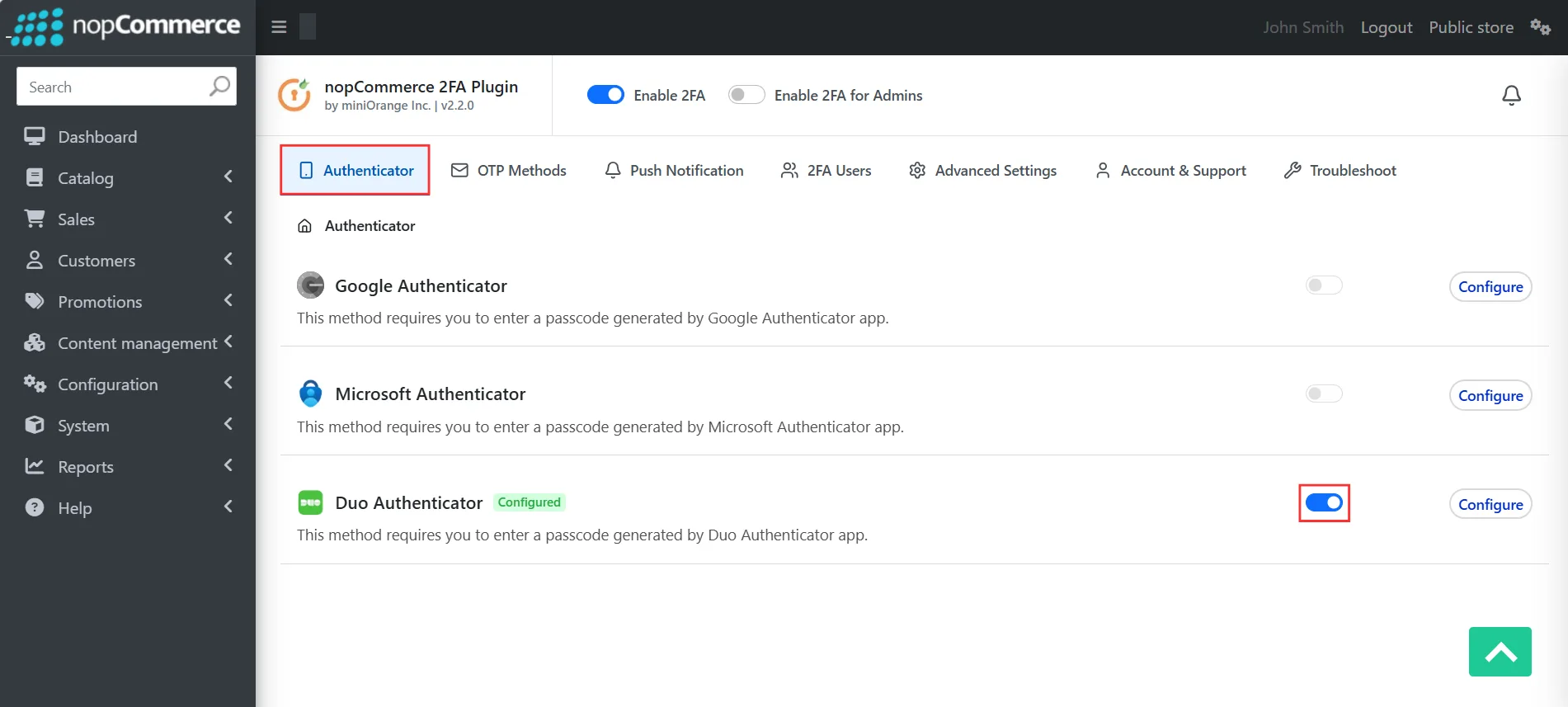 Duo Authenticator - Six digit token