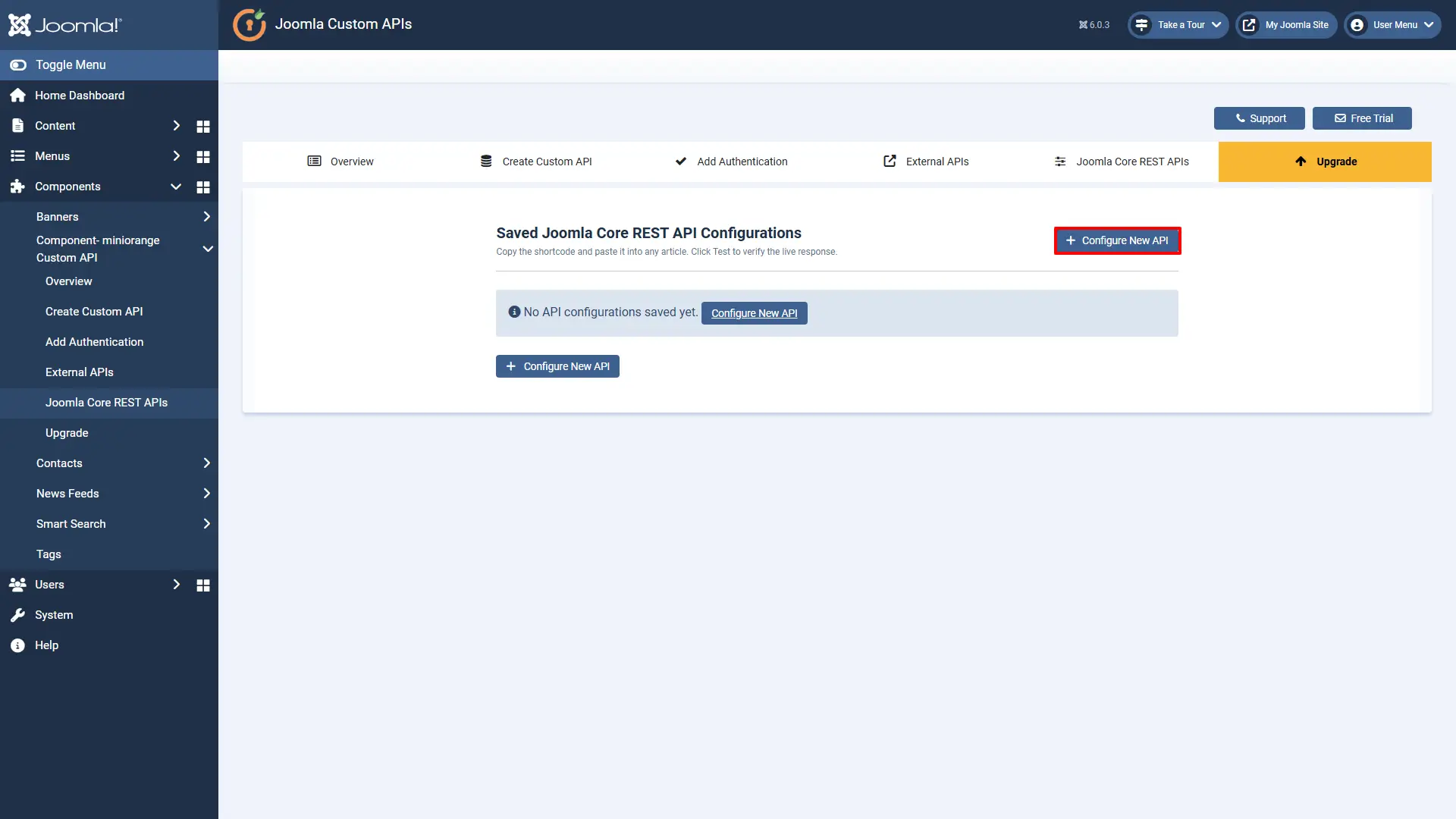 Configure External API