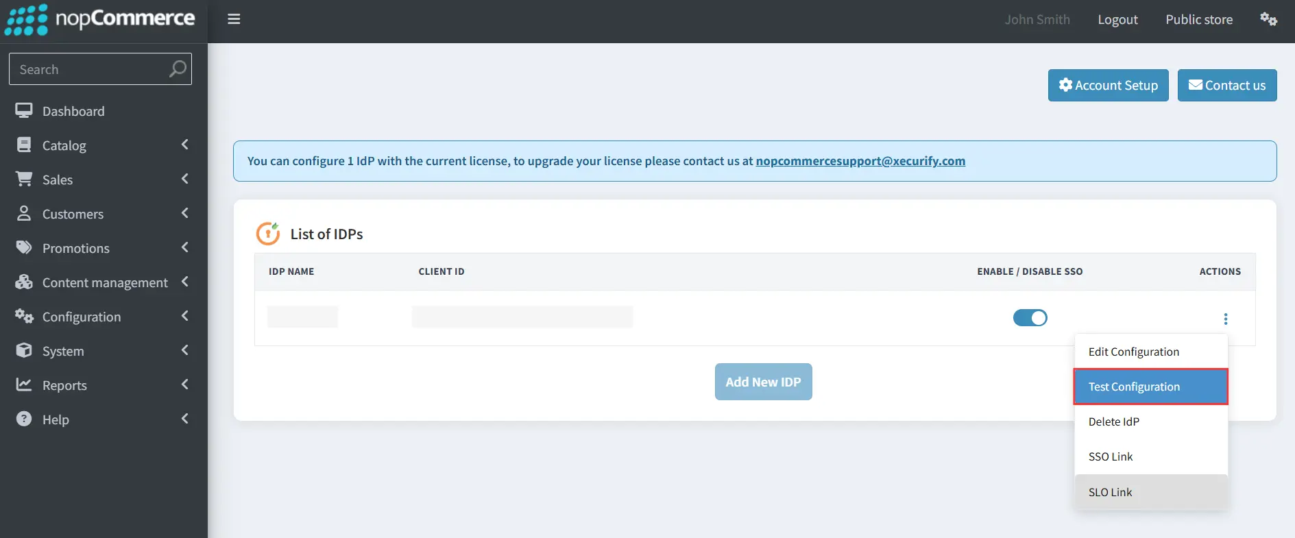 nopCommerce Oauth - Test Configuration