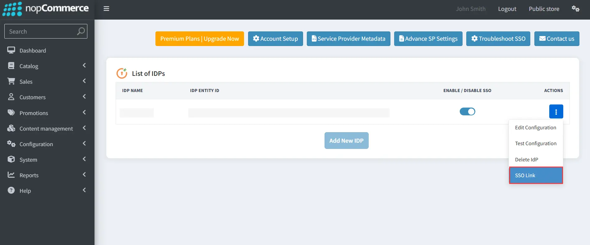nopCommerce - Copy SSO Link