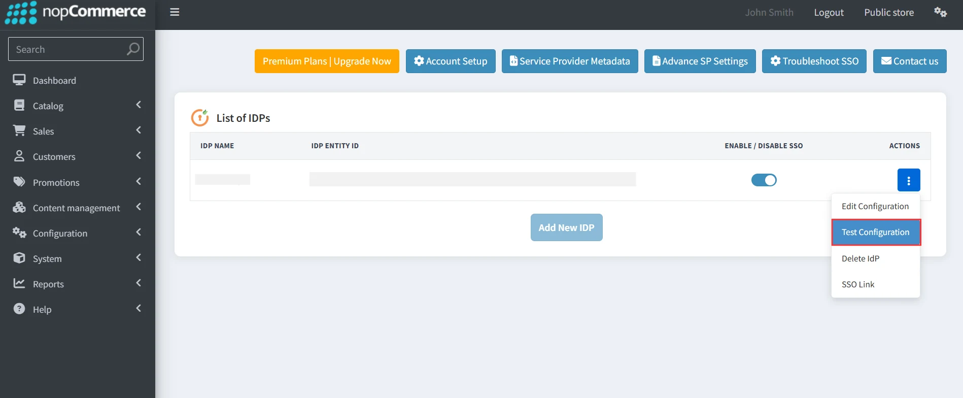 nopCommerce - Test Configuration