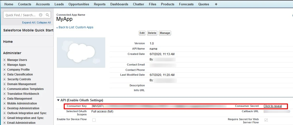 Adobe Commerce Salesforce SSO - Login | consumer ID