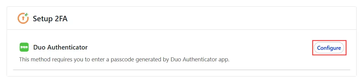 configure Duo Authenticator