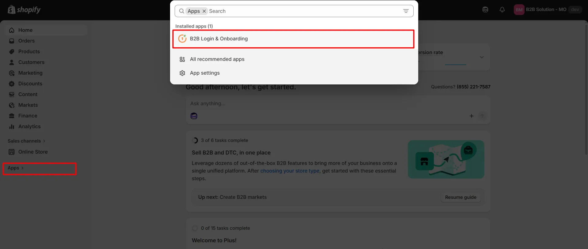 Open the B2B Login & Onboarding Application