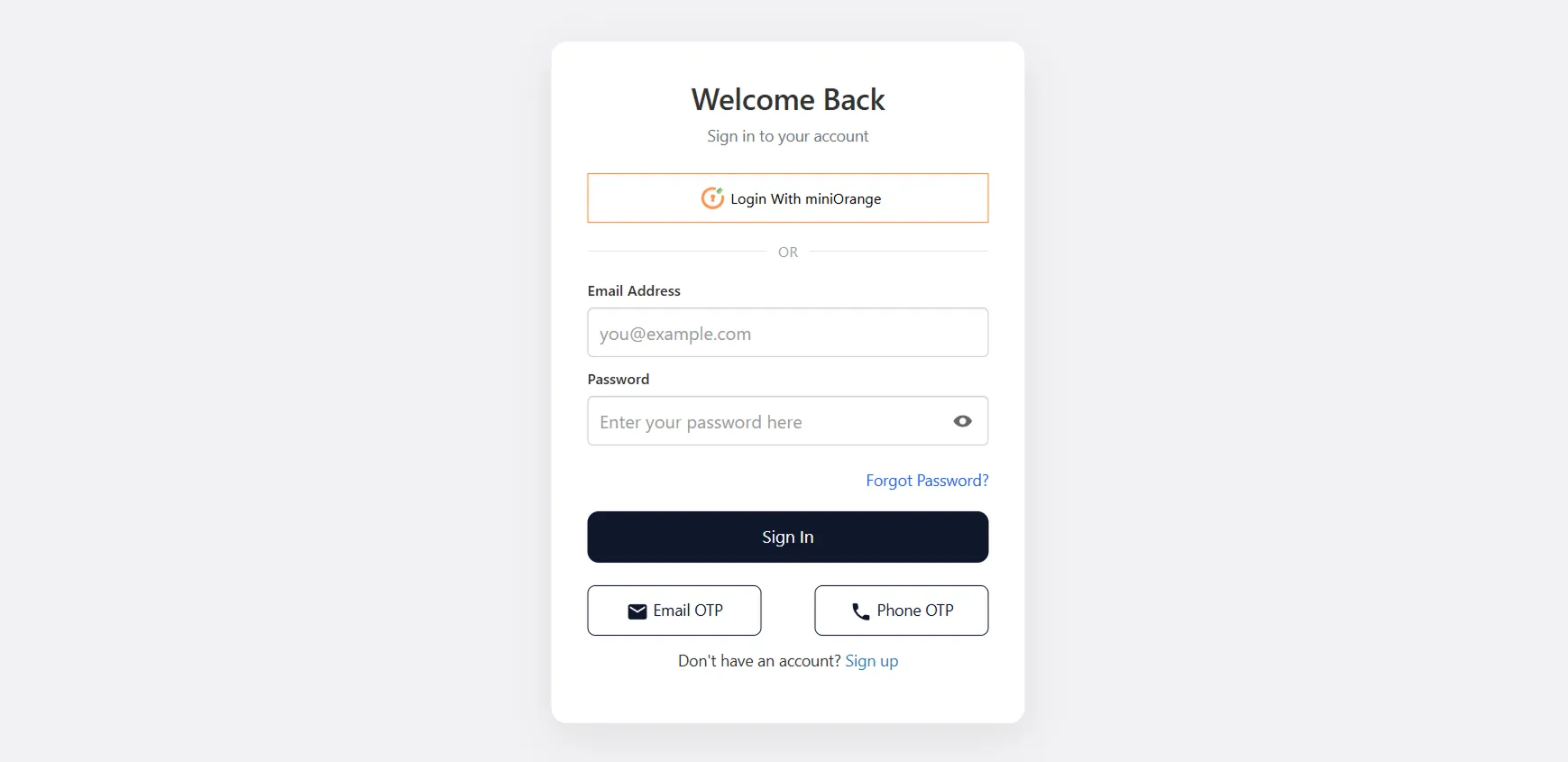 Shopify B2B in Single Sign-On (SSO) - End User login Screen