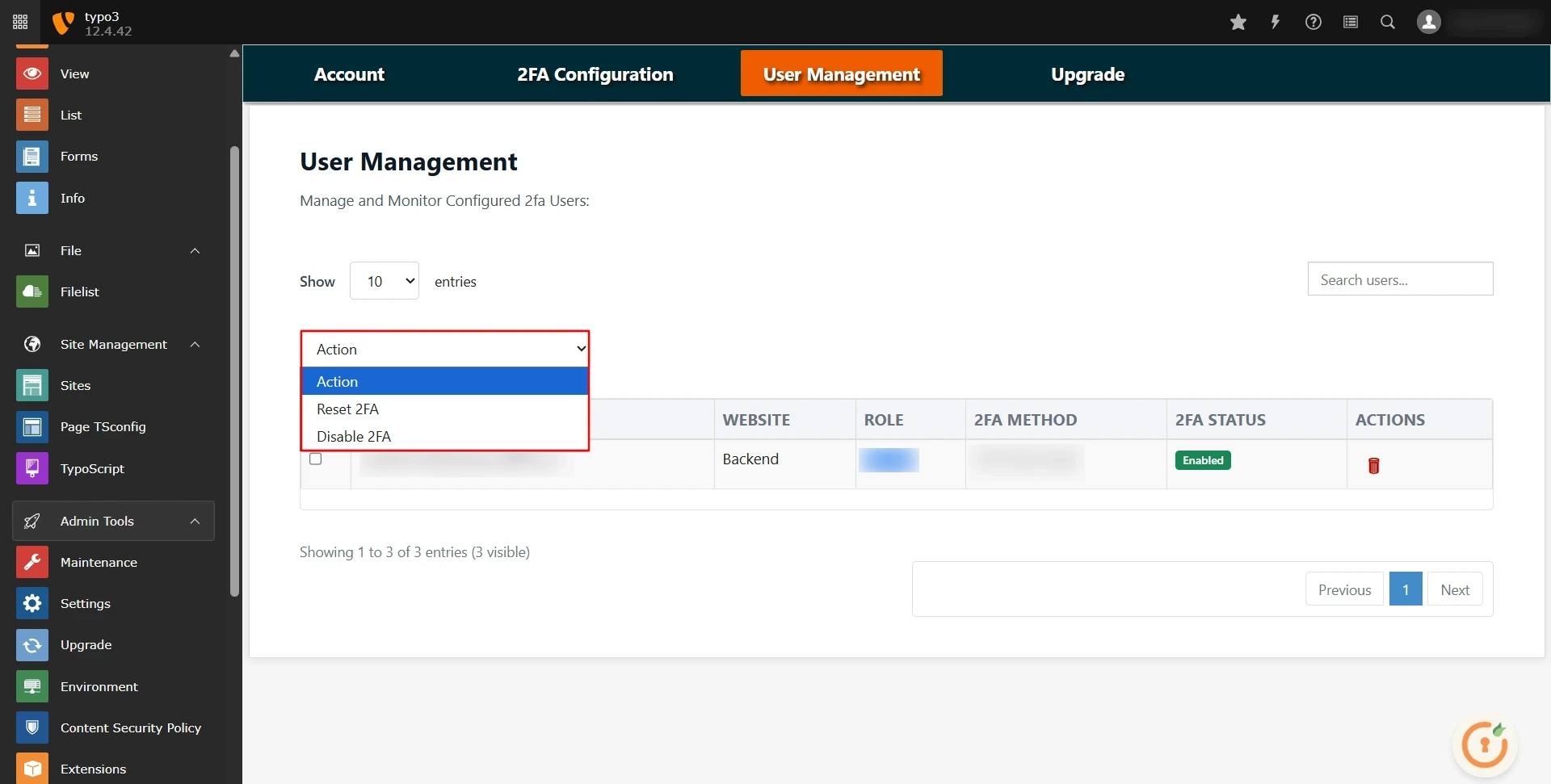 TYPO3 2FA - TYPO3 2 Two Factor Authentication - 2FA for TYPO3 - OTP over Email
