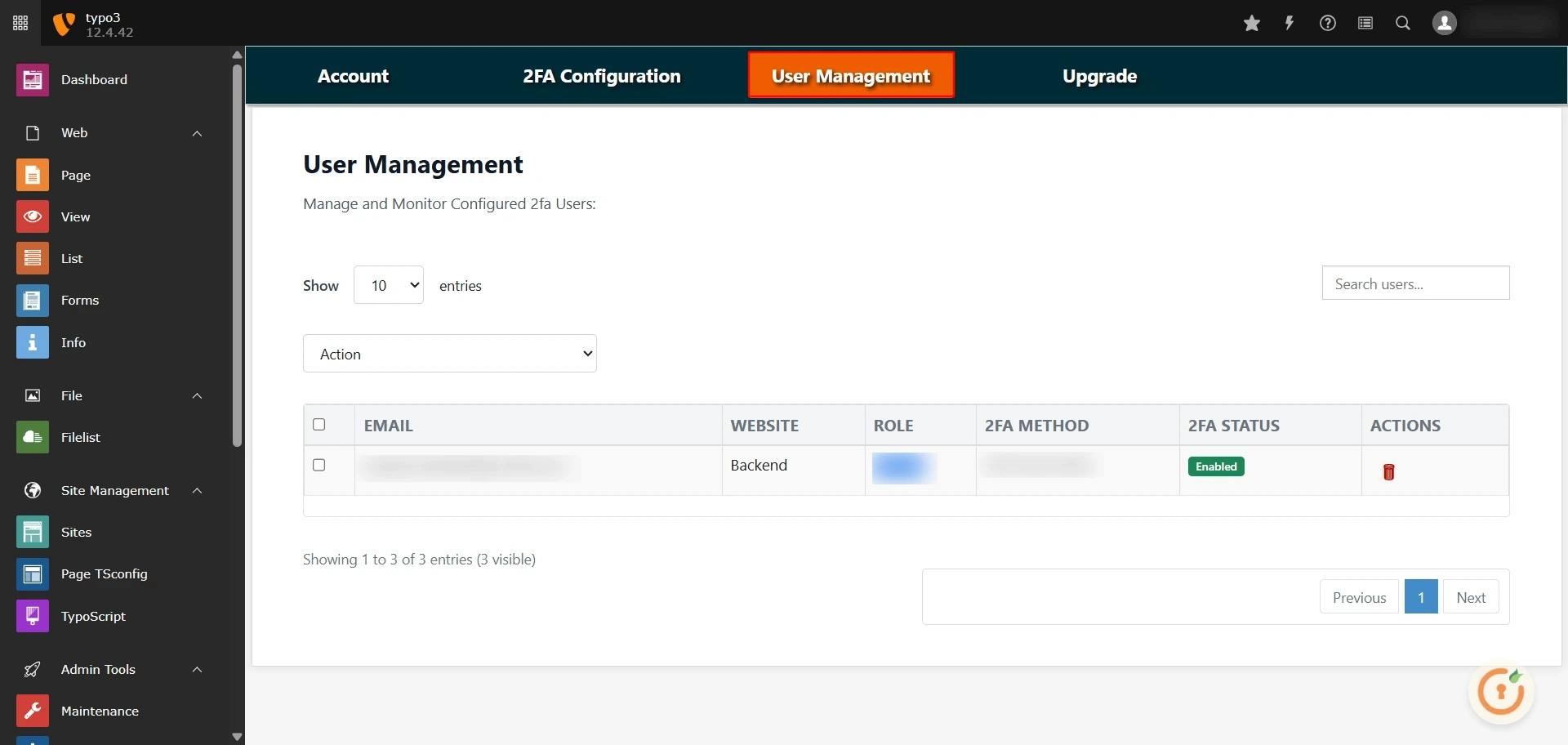 TYPO3 2FA - TYPO3 Two Factor Authentication - 2FA for TYPO3