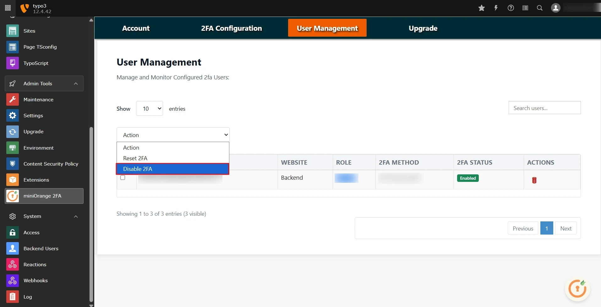 TYPO3 2FA - TYPO3 Two Factor Authentication - 2FA for TYPO3 - OTP over Email