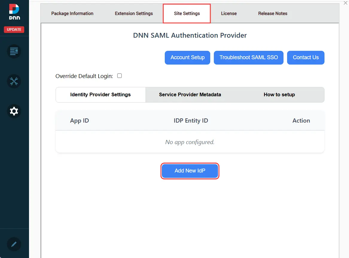 DNN SAML SSO - Add new IdP