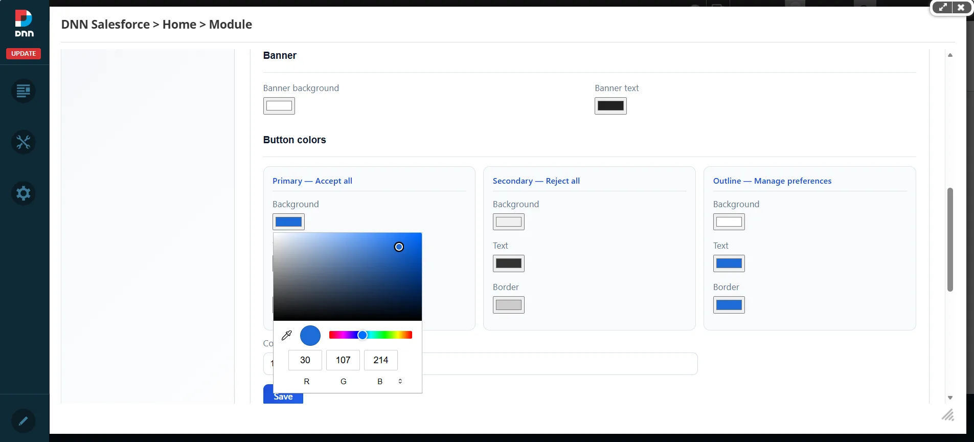miniOrange DNN Privacy Compliance - Banner style