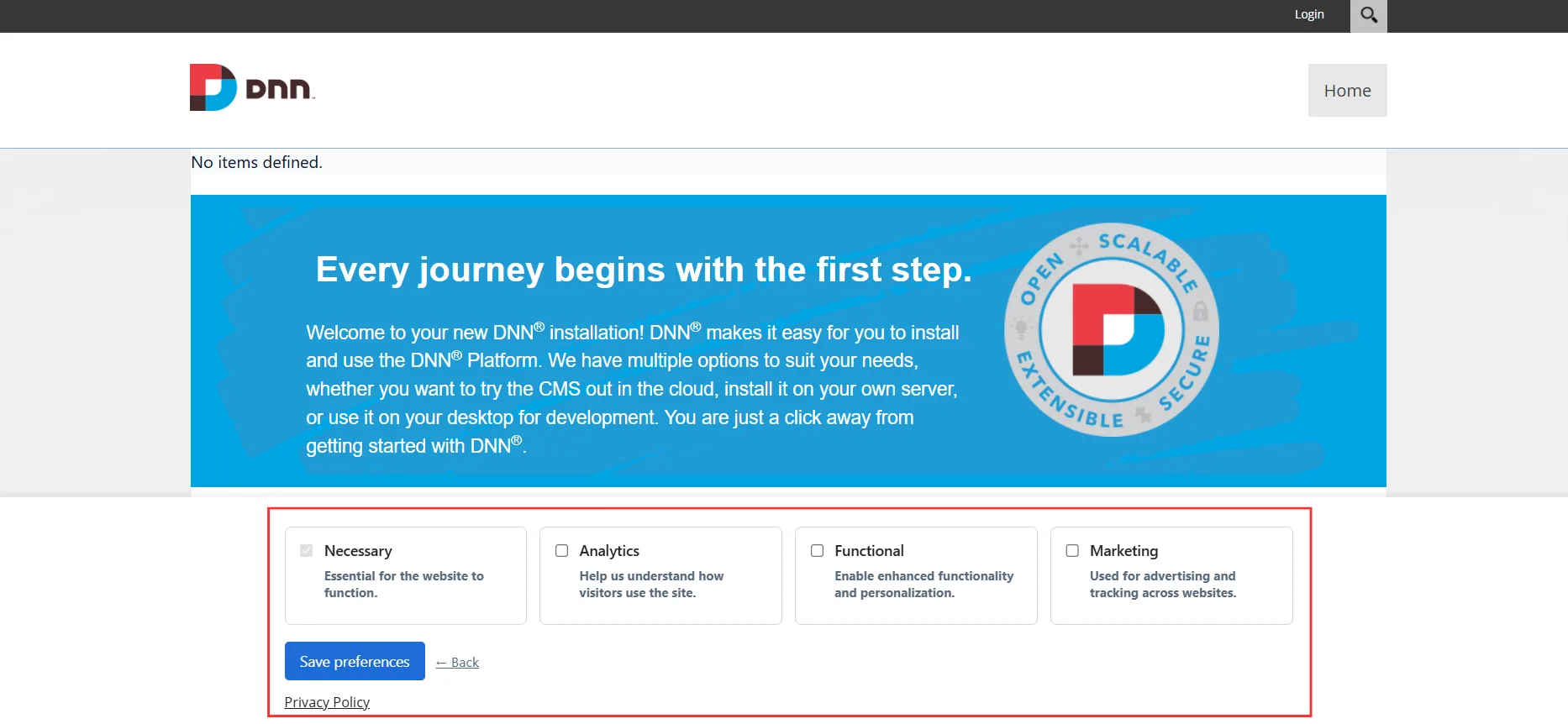 miniOrange DNN Privacy Compliance - Manage cookie preferences
