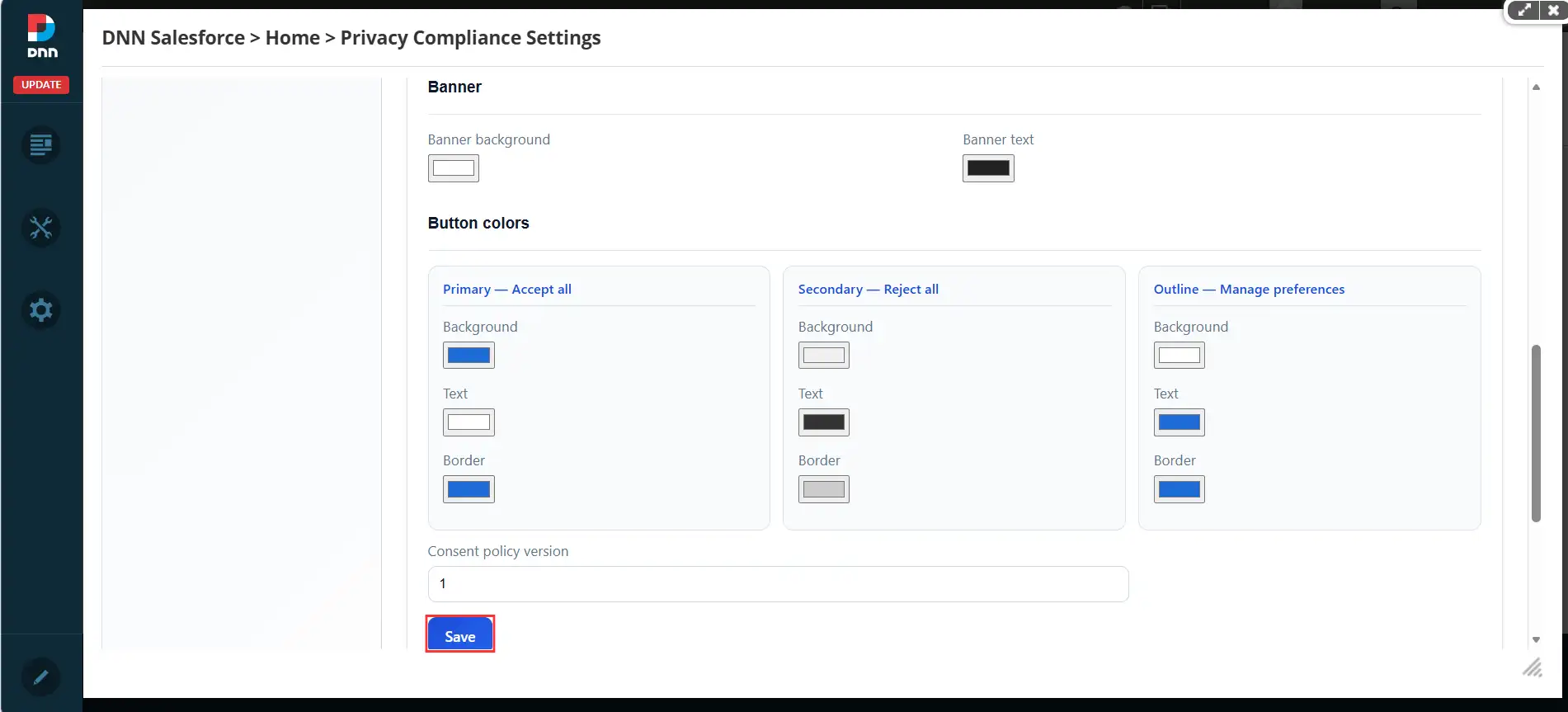 miniOrange DNN Privacy Compliance - Banner style