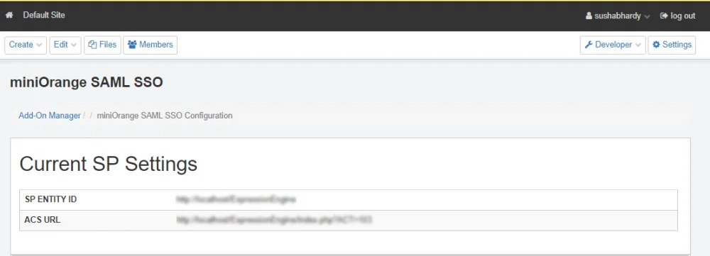 expressionengine sp settings