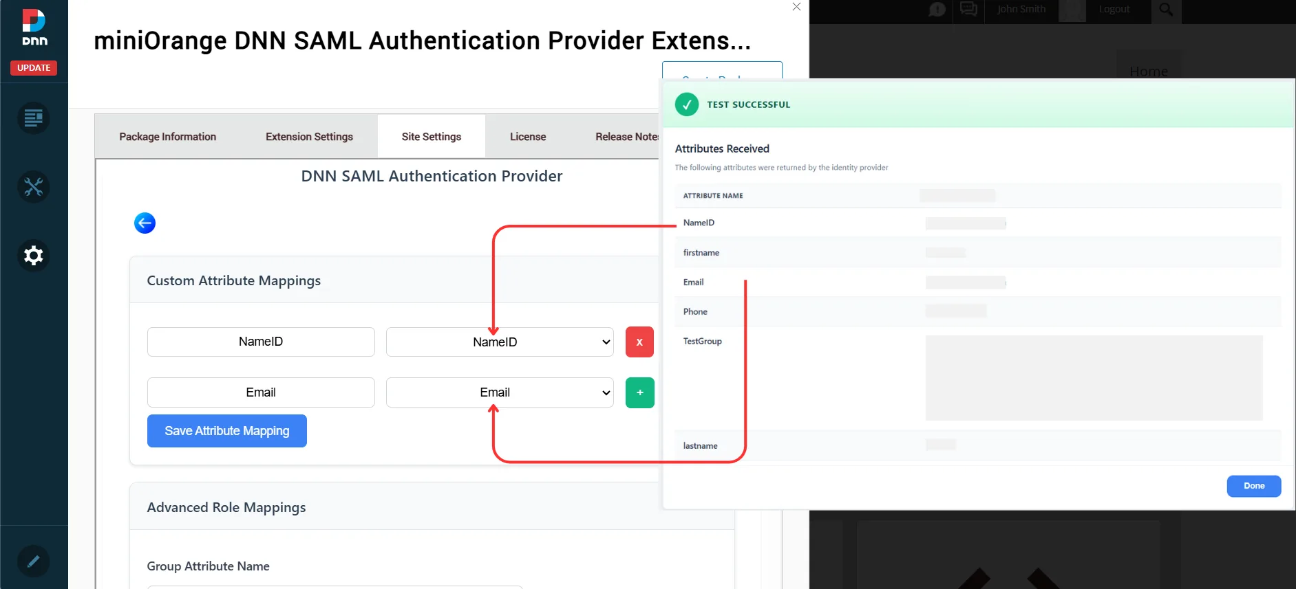 DNN SAML SSO Enterprise - Custom Attribute Mapping