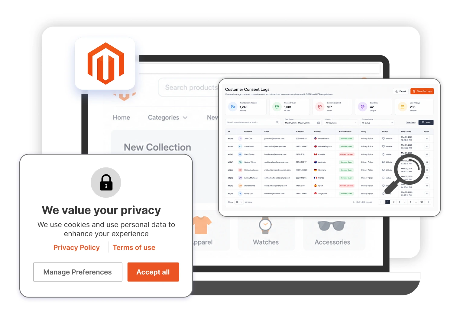 Magento Personal Data Protection - GDPR/CCPA Compliance for Online Stores