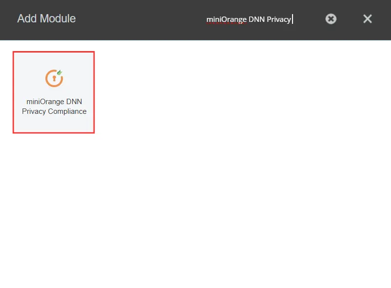 Search miniOrange DNN Privacy Compliance