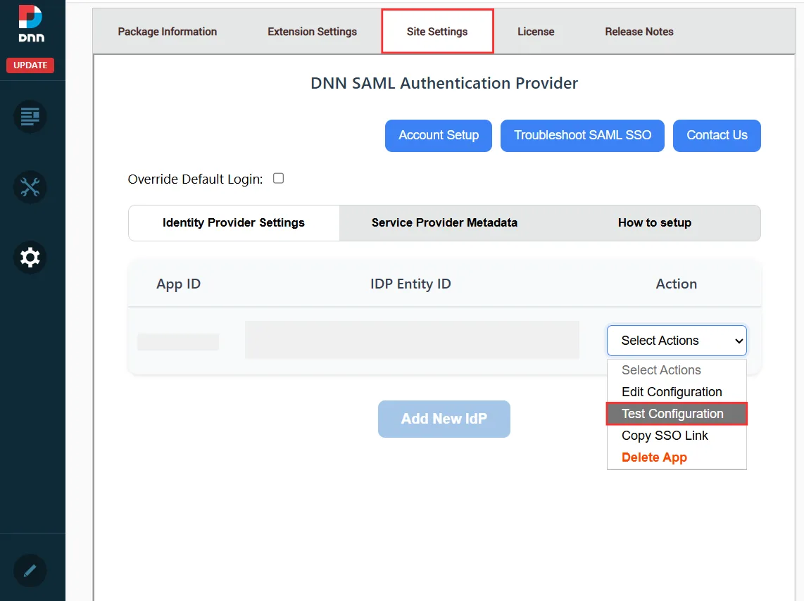 DNN SAML SSO - Test Configuration