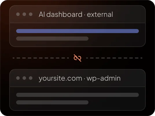 AI tools running outside WordPress