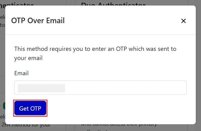 OTP over Email - Get OTP