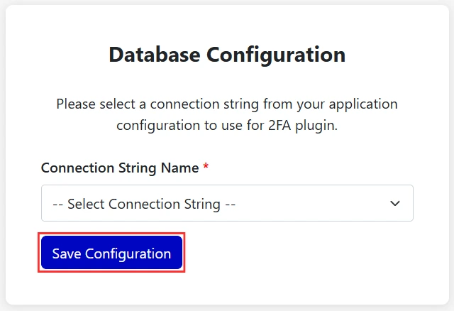 ASP.NET 2FA - Database Connection