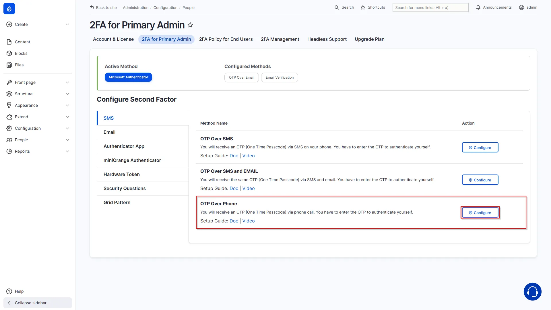 Drupal-2FA-OTP-Over-Phone-Configure-button