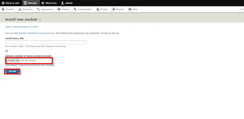 Drupal OAuth Client Select Zip-File