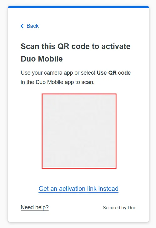 DotNetNuke Two Factor Authentication (2FA) using Duo Authenticator - Scan QR code on Duo Mobile
