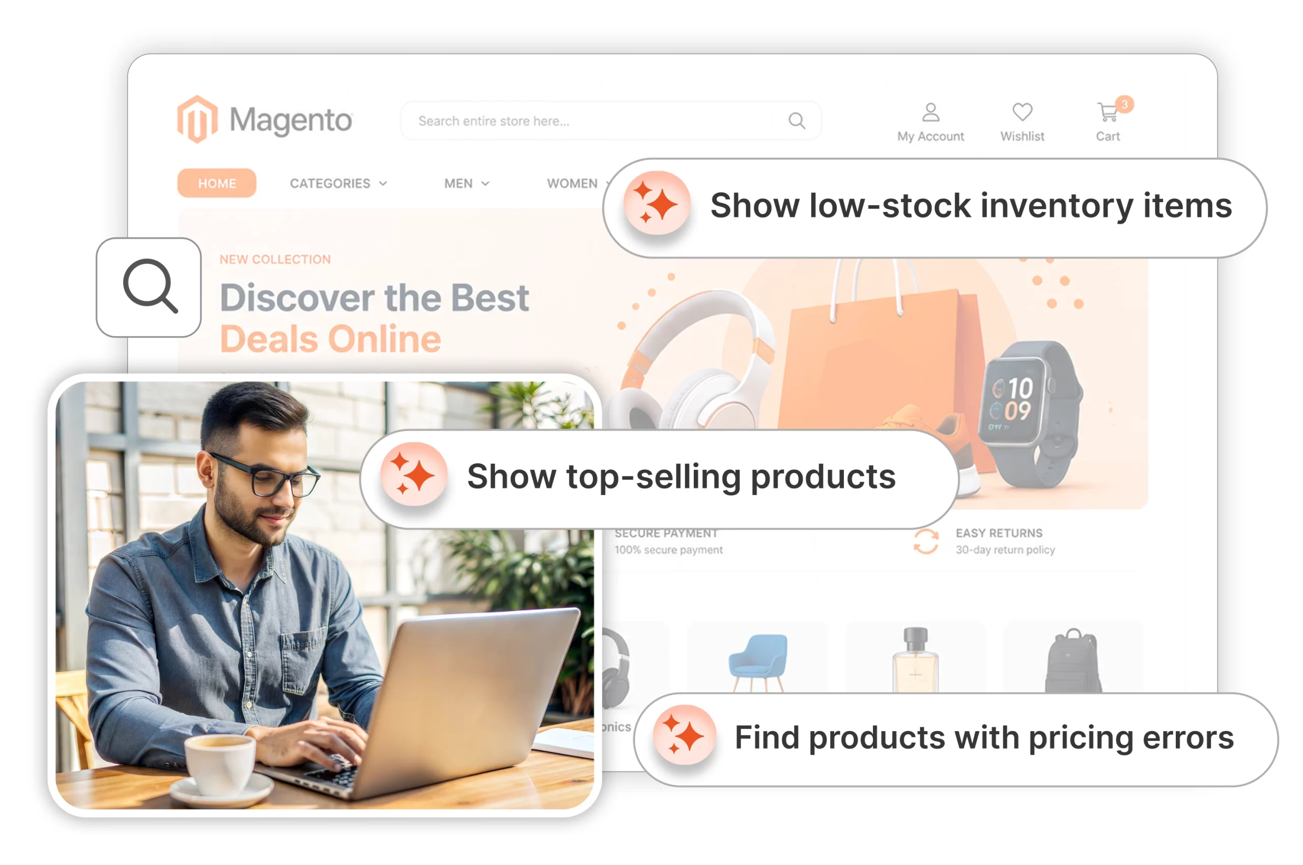 Magento AI Store - Data Analysis with MCP Server