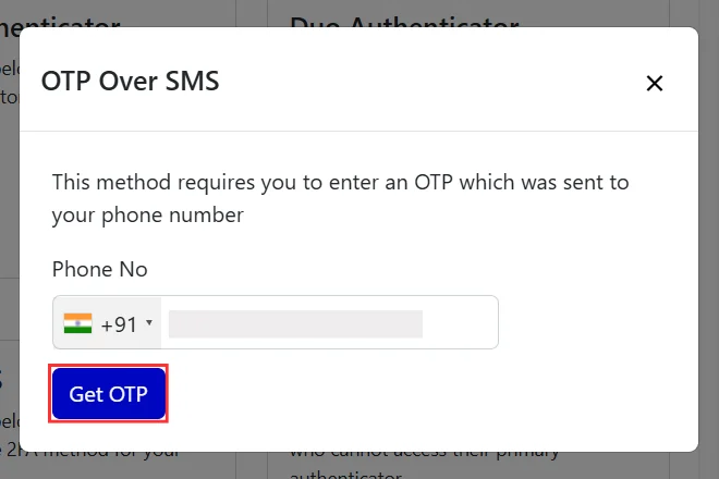 OTP over SMS - Get OTP