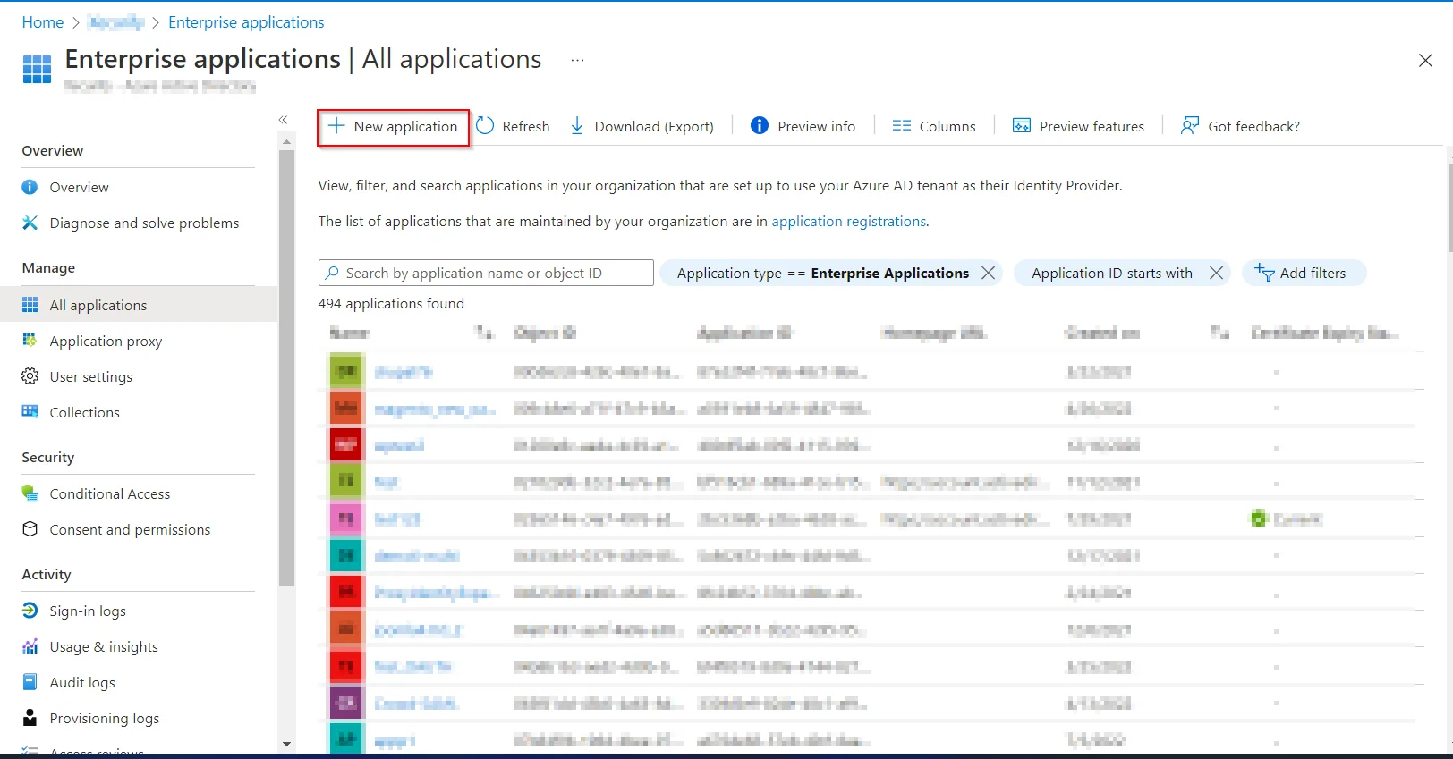 Azure AD TYPO3 User Provisioning - New Application