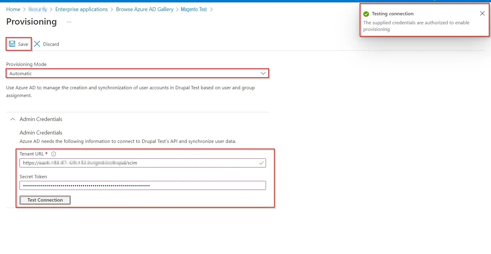 TYPO3 User Provisioning and Sync -Azure AD Show success message