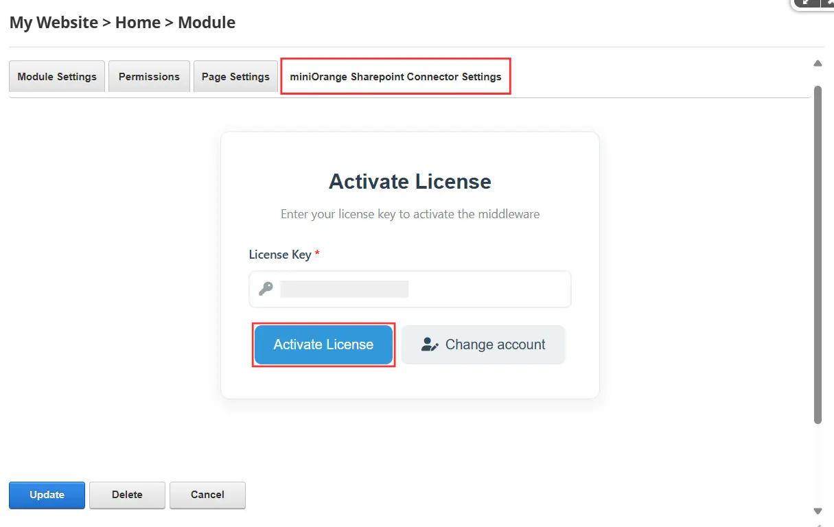 DNN SharePoint Connector - Activate Enterprise License