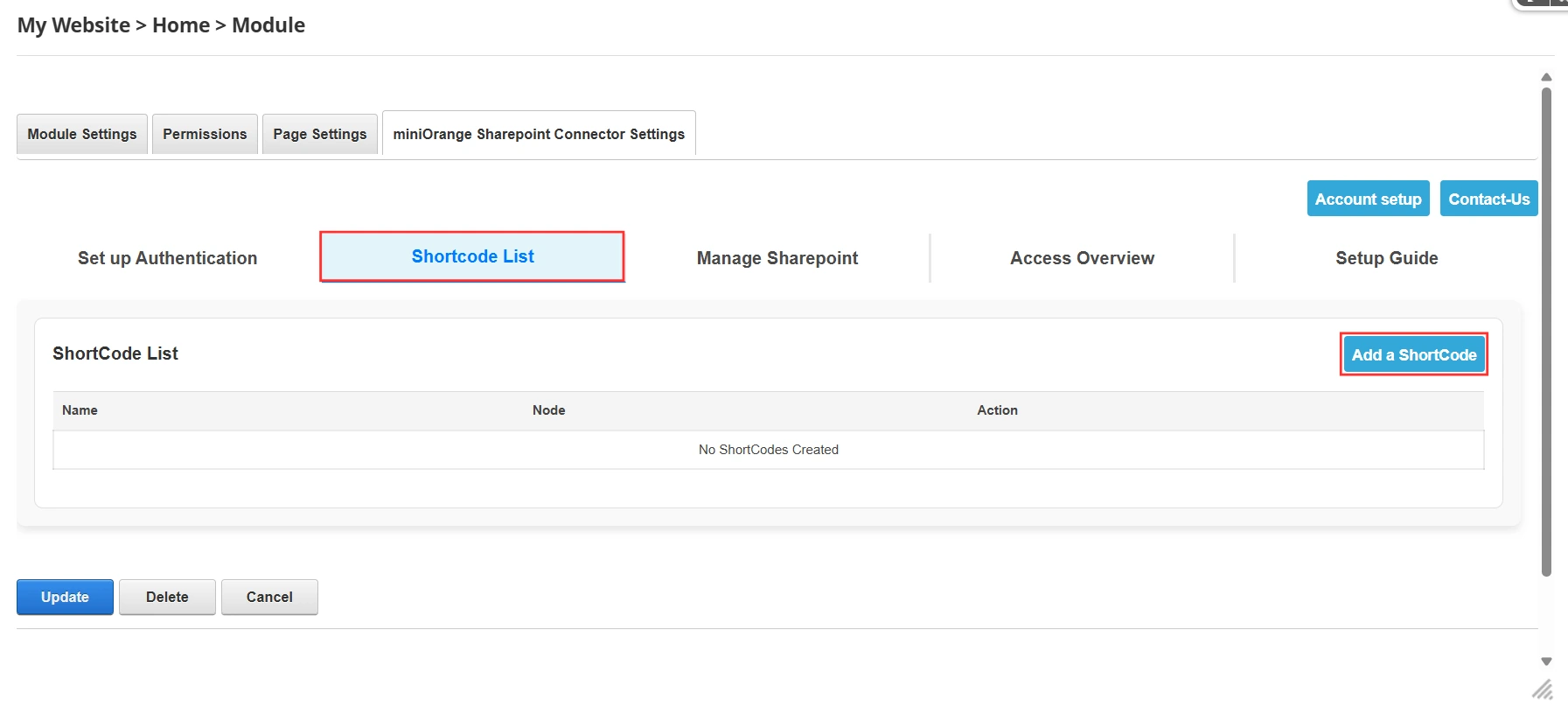DNN Sharepoint Integration Enterprise - Add a ShortCode