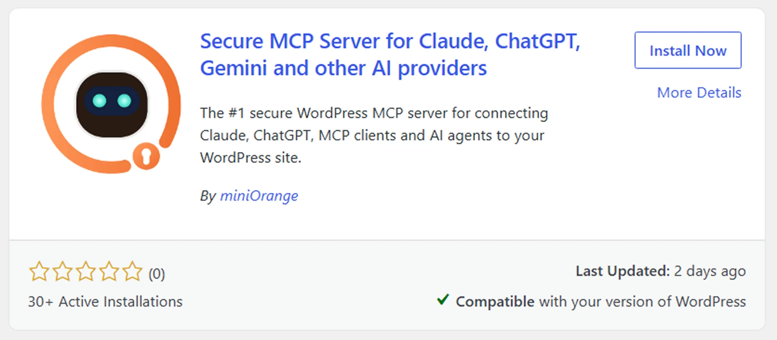 Connect WordPress to AI Agents using MCP | Install miniOrange Secure MCP Server