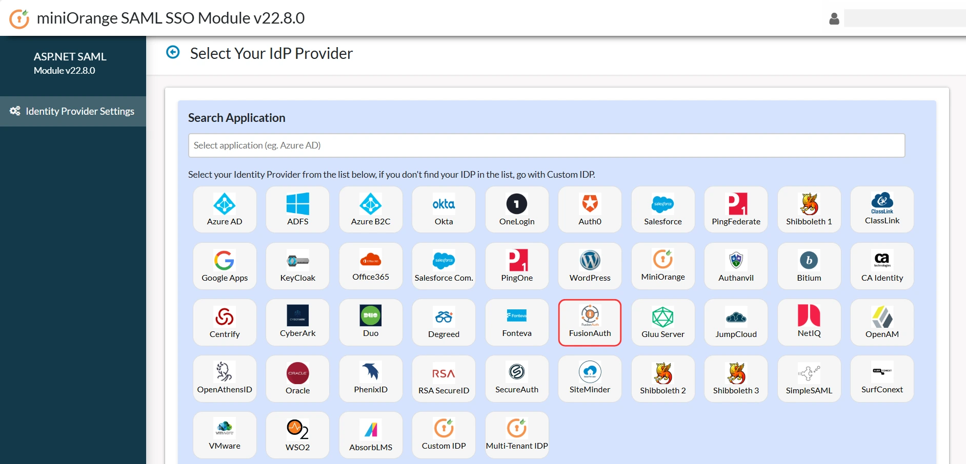 ASP.NET Framework SAML SSO using FusionAuth as IDP - Add New IDP