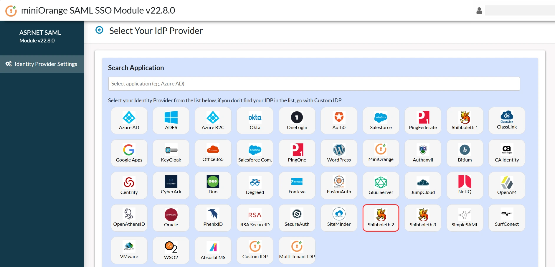 ASP.NET Framework SAML SSO using Shibboleth-2 as IDP - Add New IDP