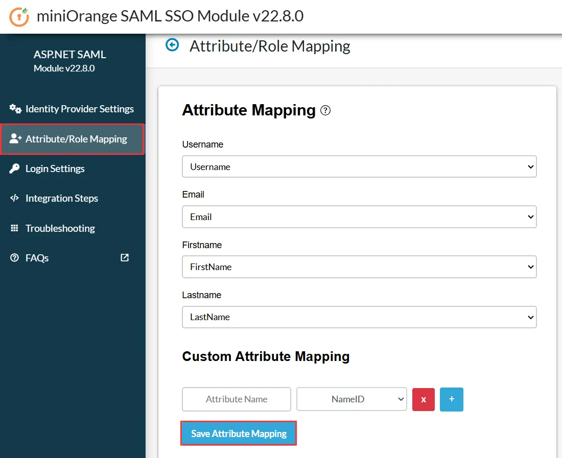 ASP.NET Framework Enterprise- Attribute Mapping