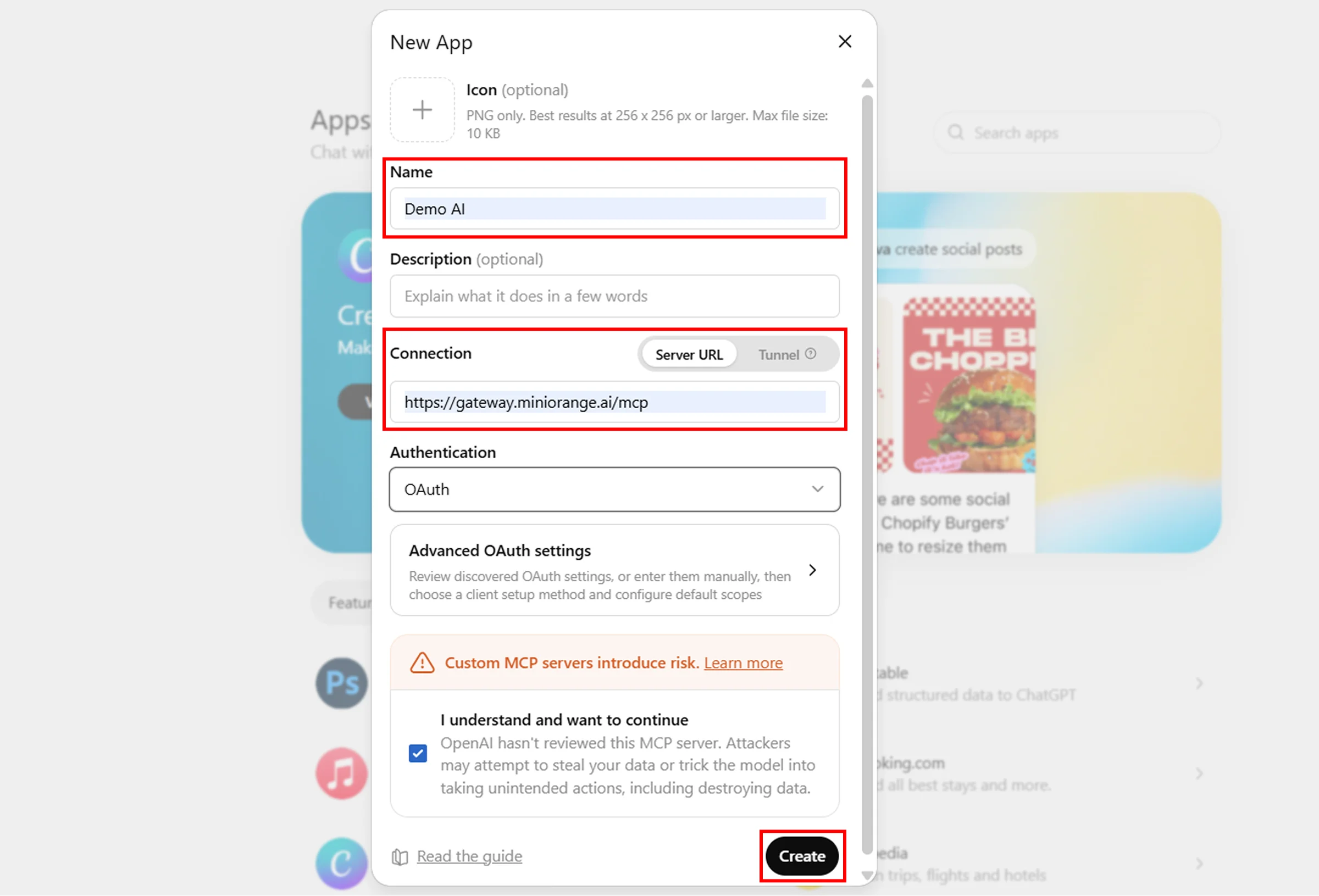 Connect WordPress to AI Agents using MCP | ChatGPT App Name and Connection