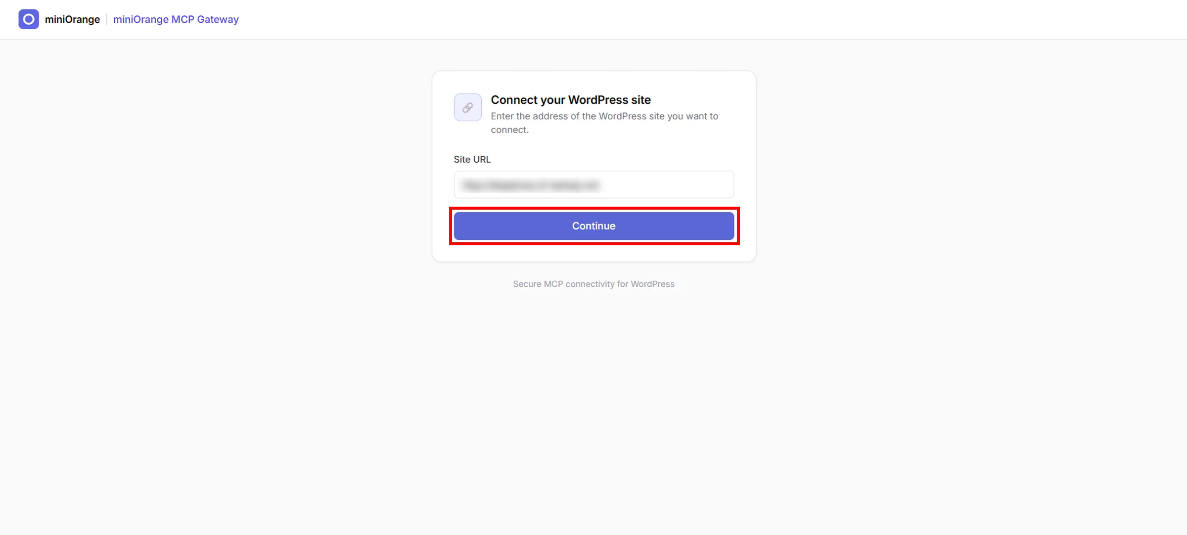 Connect WordPress to AI Agents using MCP | ChatGPT Enter Site URL and Continue