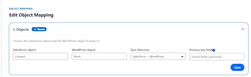 Configure Object Mapping settings