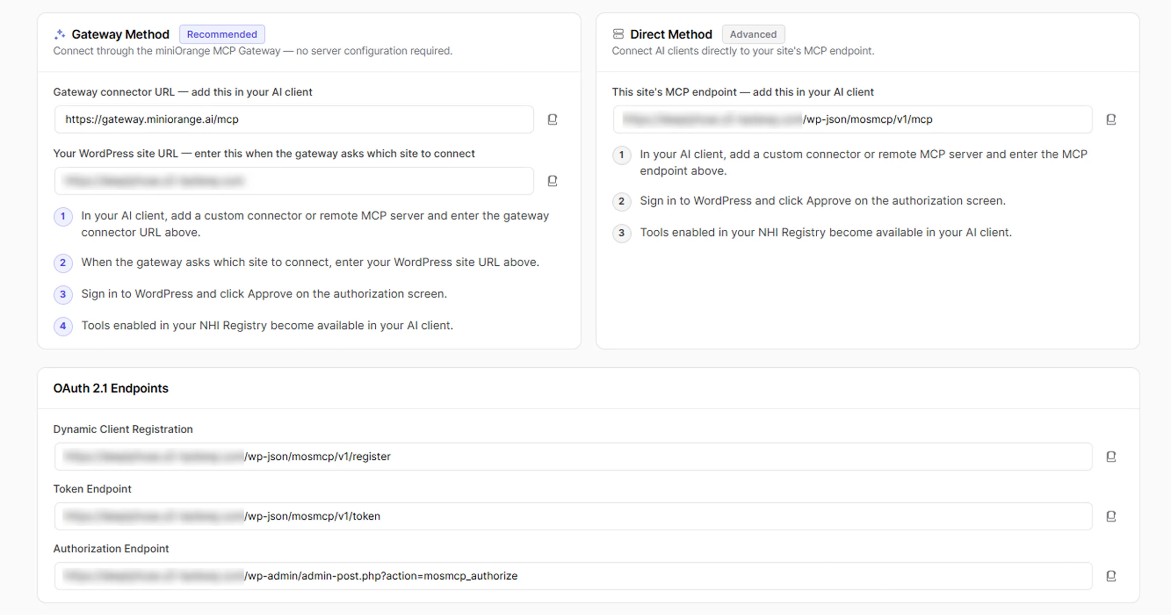 Connect WordPress to AI Agents using MCP | Connect to AI tab