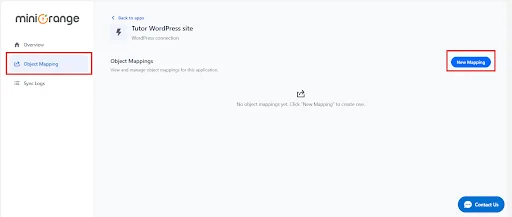 Create new Object Mapping