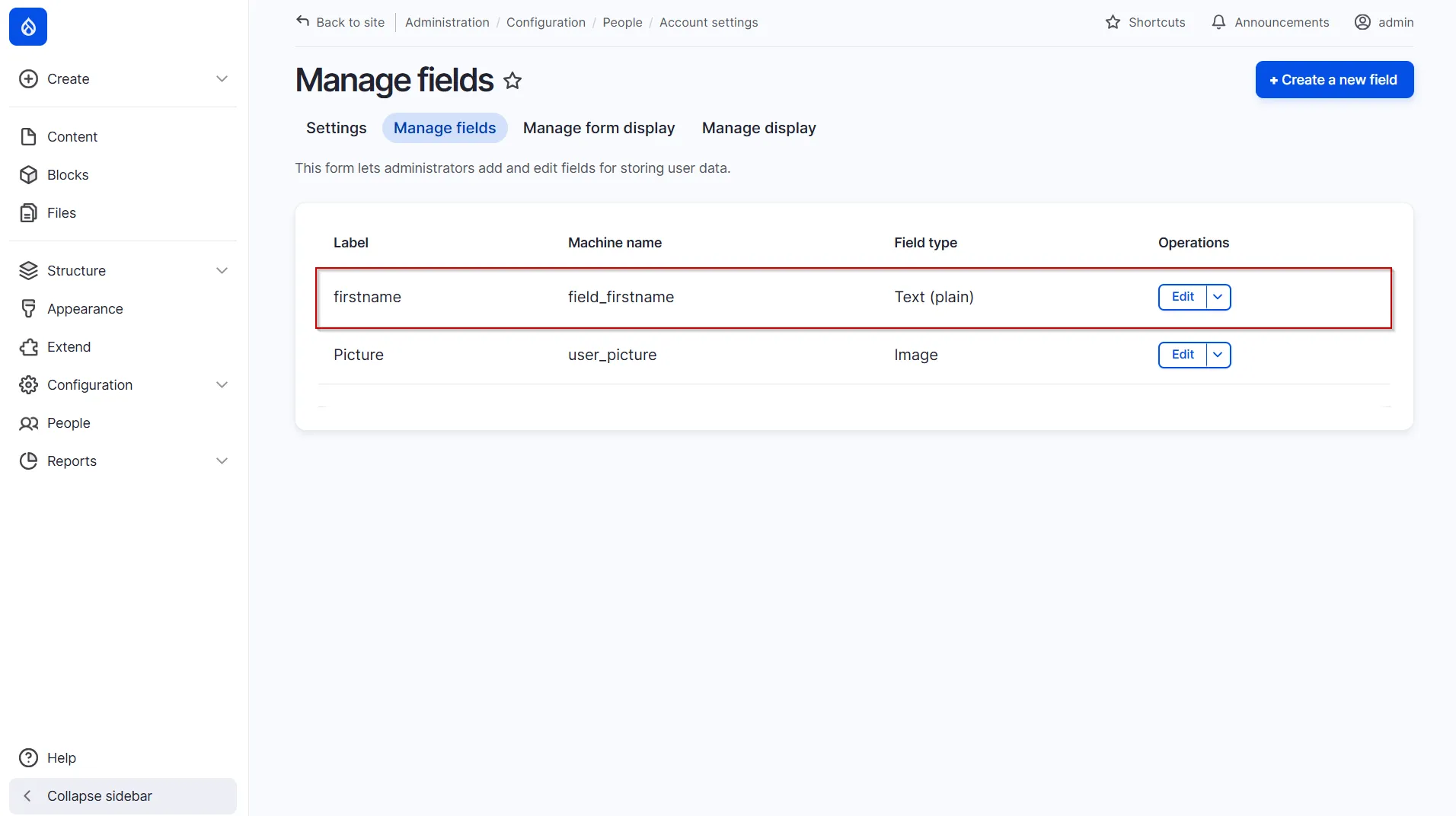Drupal LDAP - Field Created for Attribute Mapping