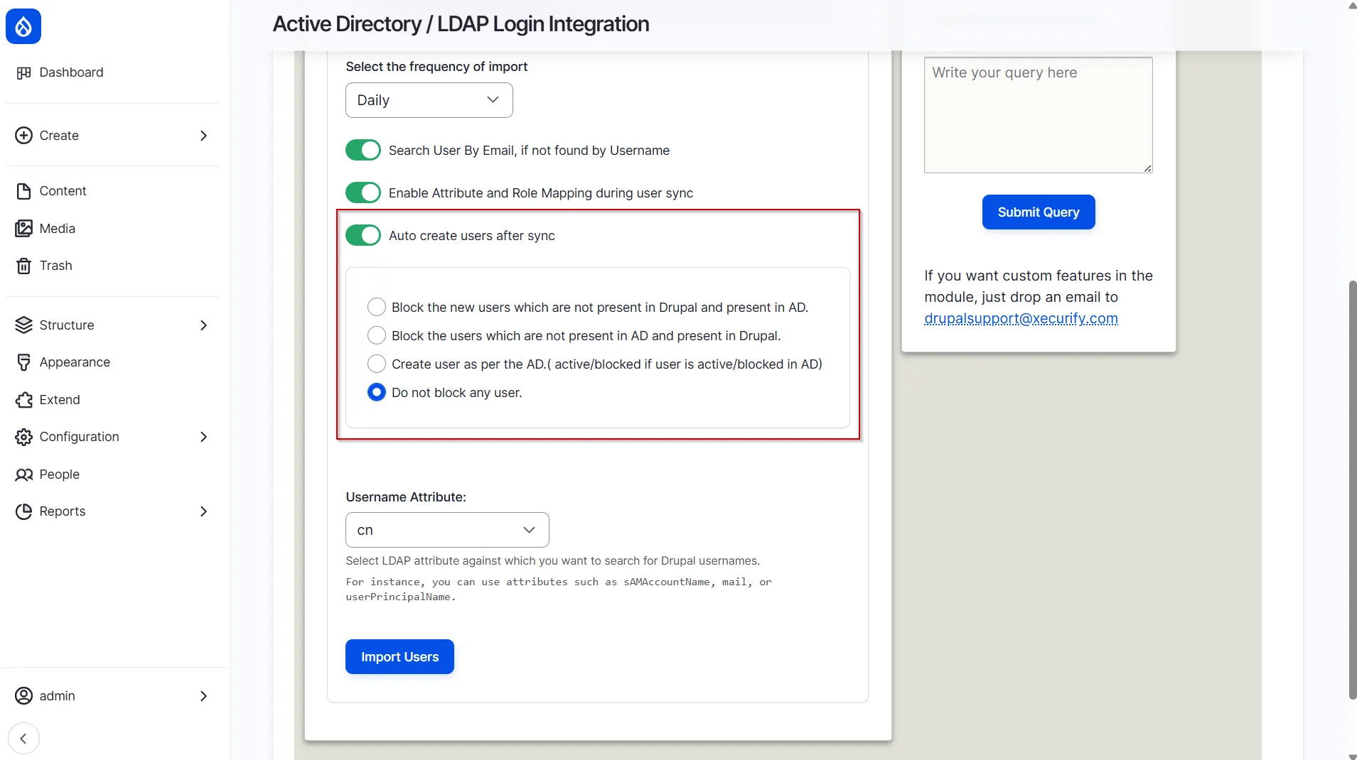 Drupal LDAP - Enable Auto Create User