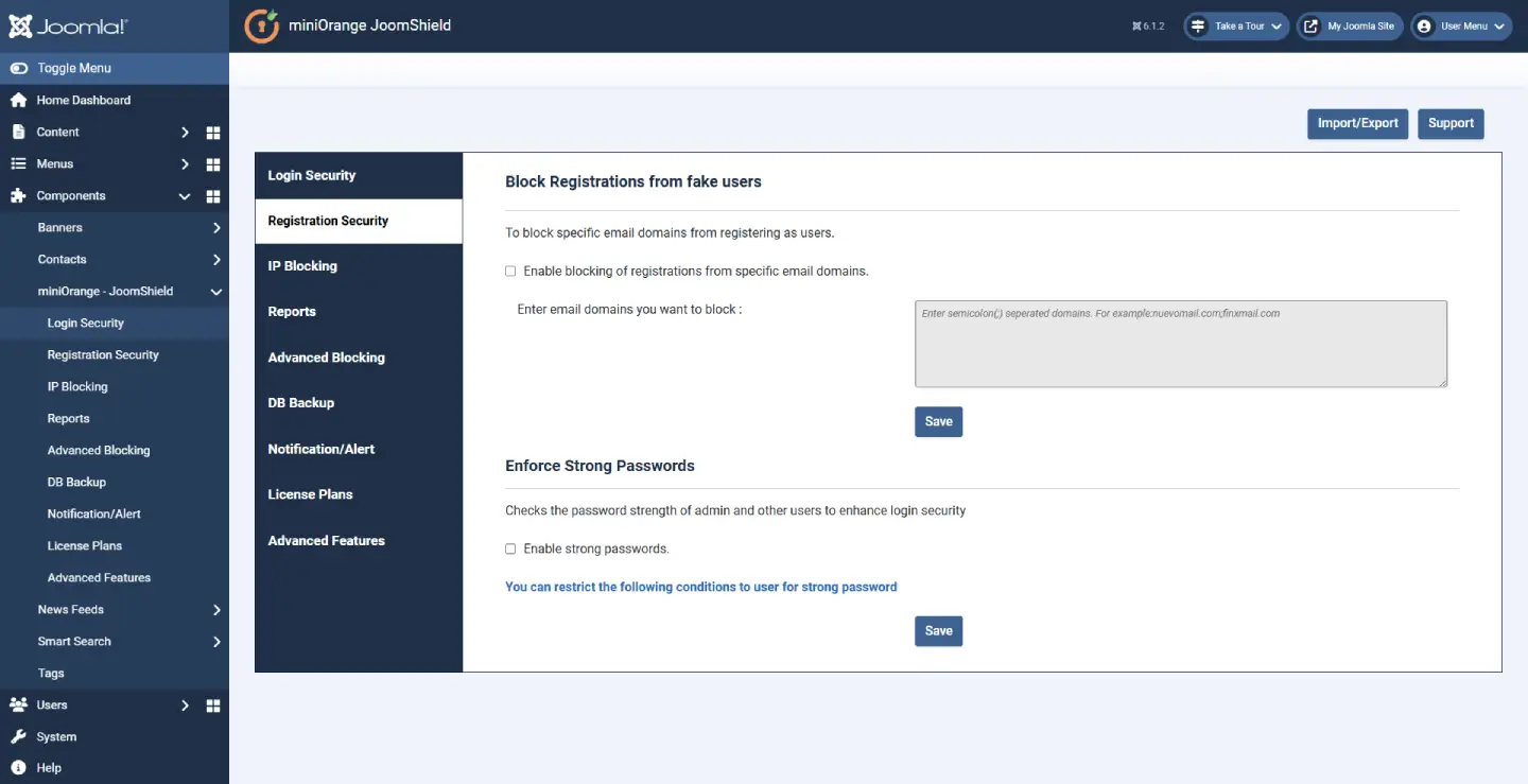 JoomShield Registration Security