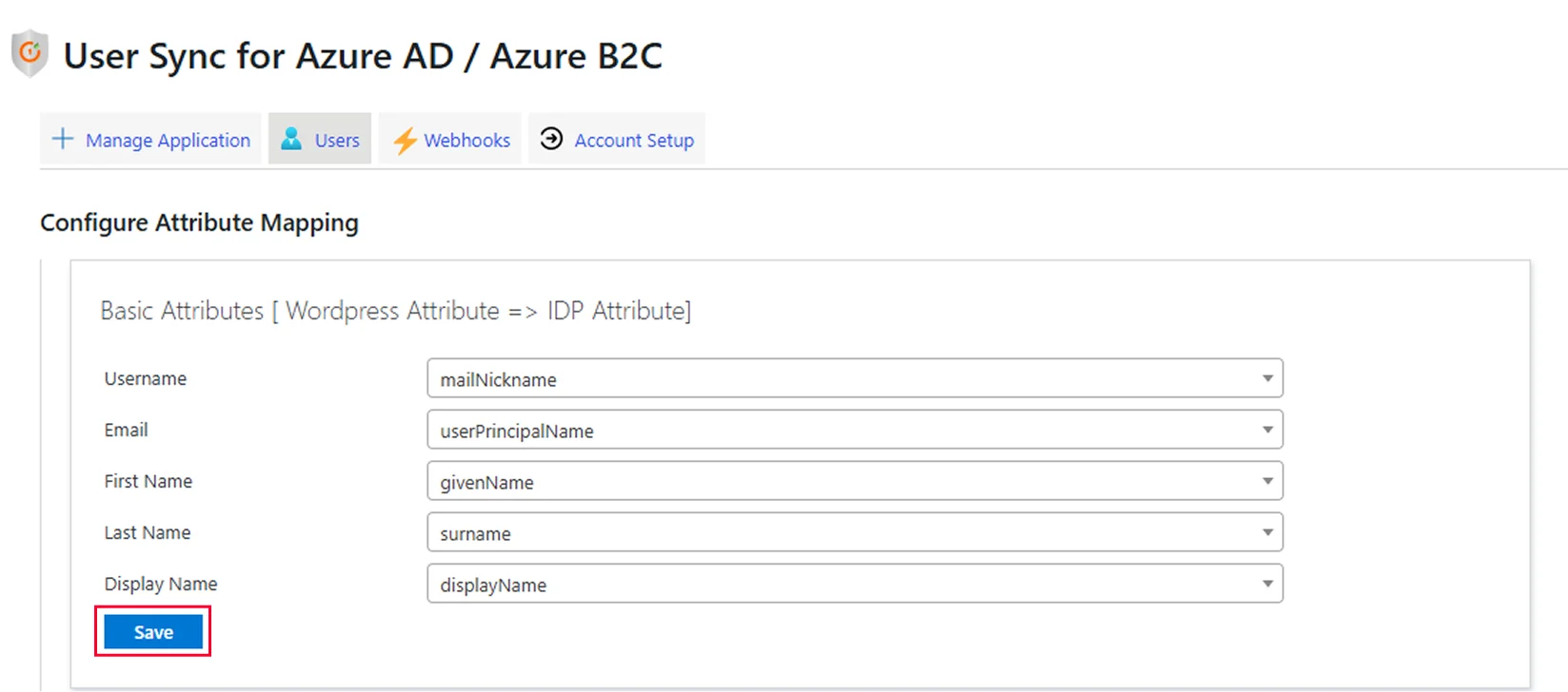 Setup Azure AD Sync - Basic Attribute Mapping