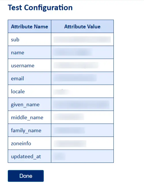 Configure LinkedIn SSO (Single Sign-On) - Test Configuration Result
