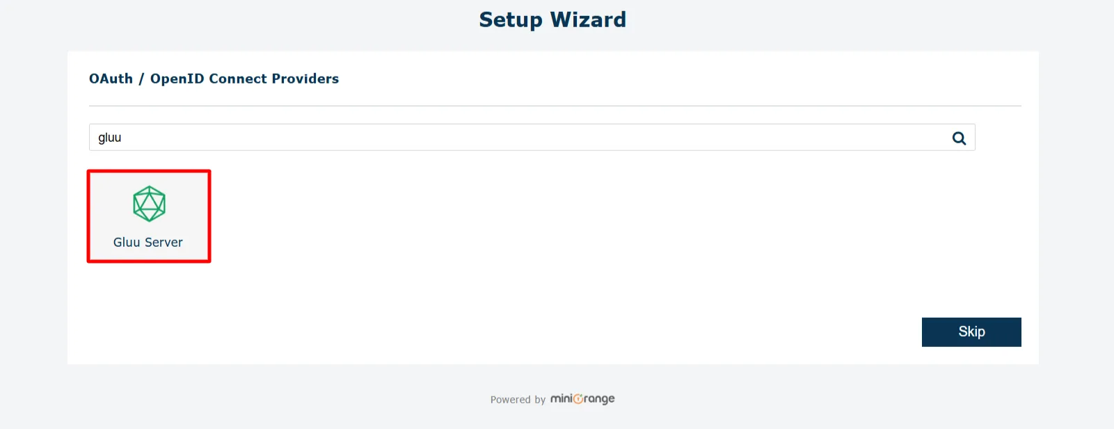 Configure Gluu Server SSO - Select Application
