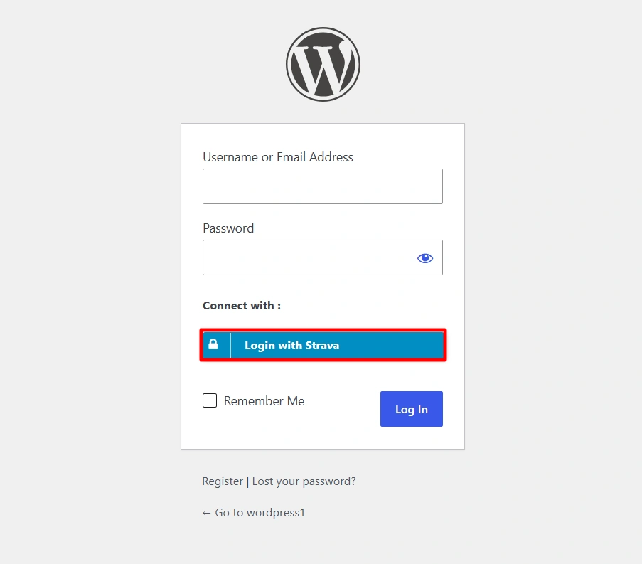 Configure Strava SSO (Single Sign-On) - Login Button